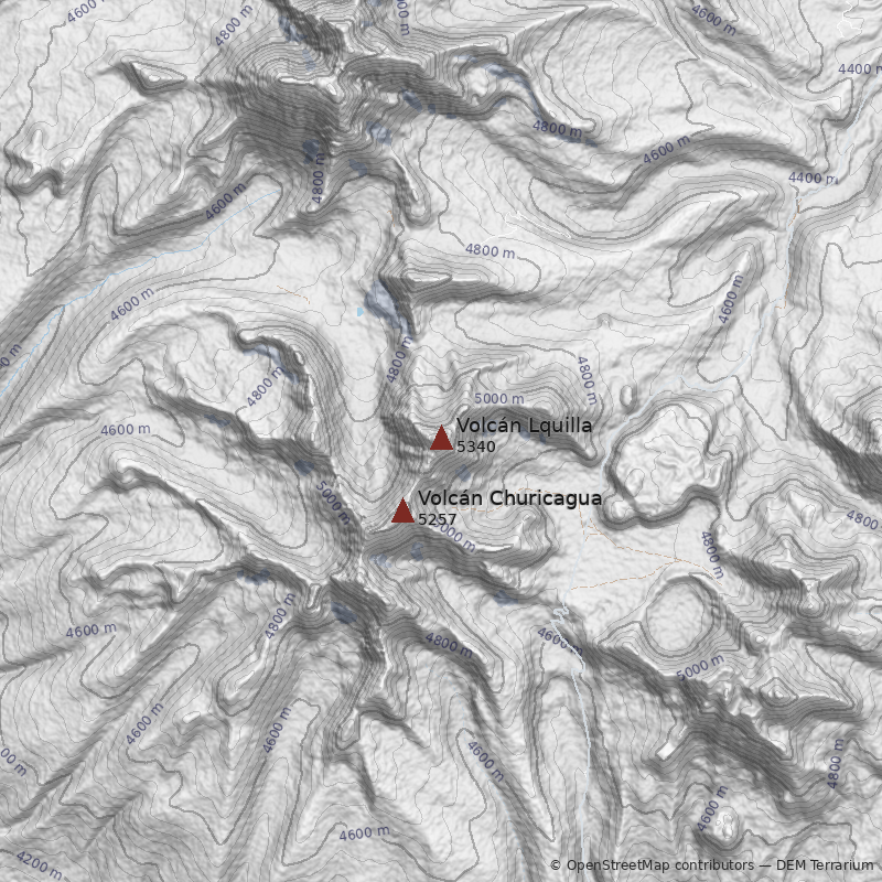 Mapa Volcán Lquilla