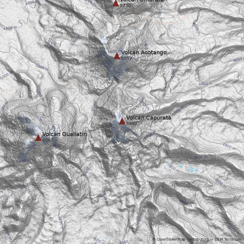 Mapa Volcán Capurata