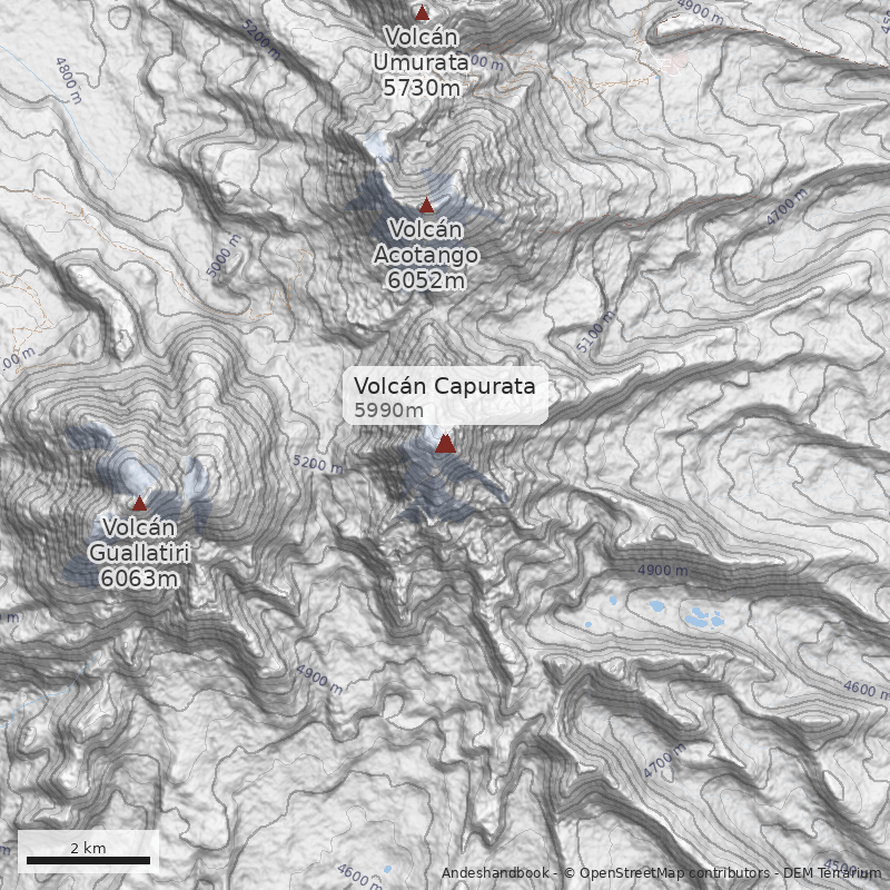 Mapa Volcán Capurata