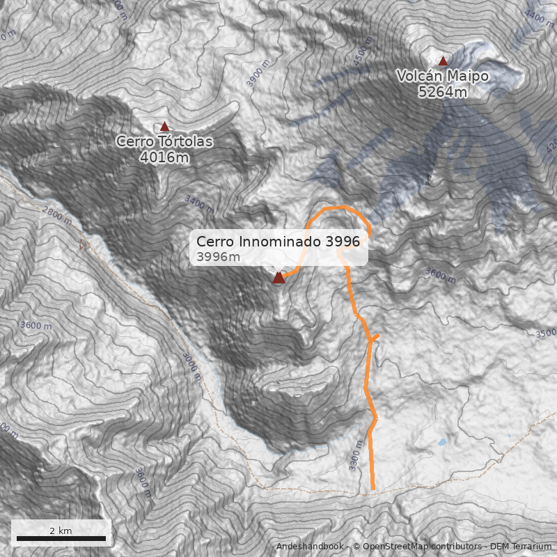 Mapa Cerro Innominado 3996