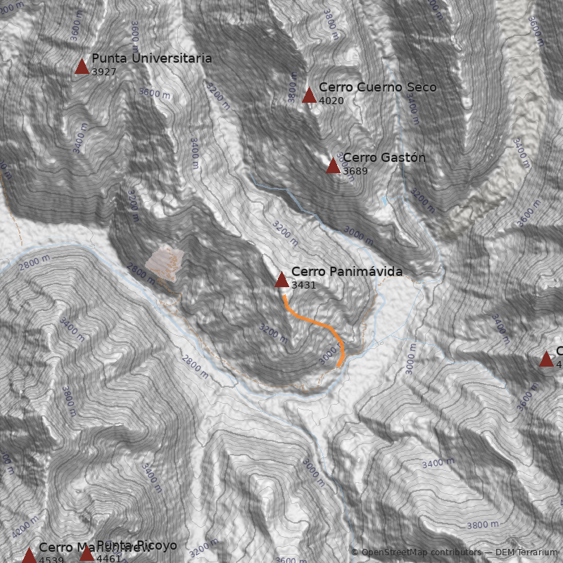 Mapa Cerro Panimávida