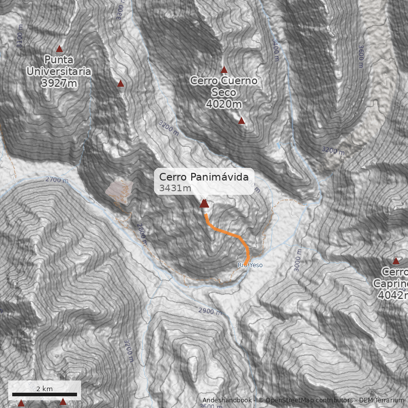 Mapa Cerro Panimávida
