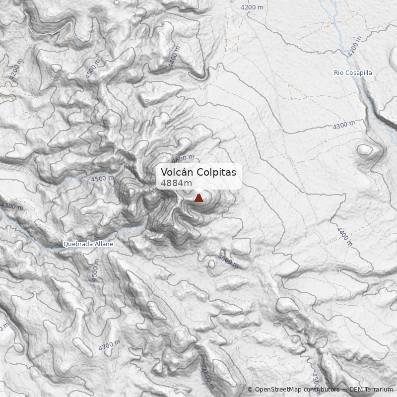 Mapa Volcán Colpitas
