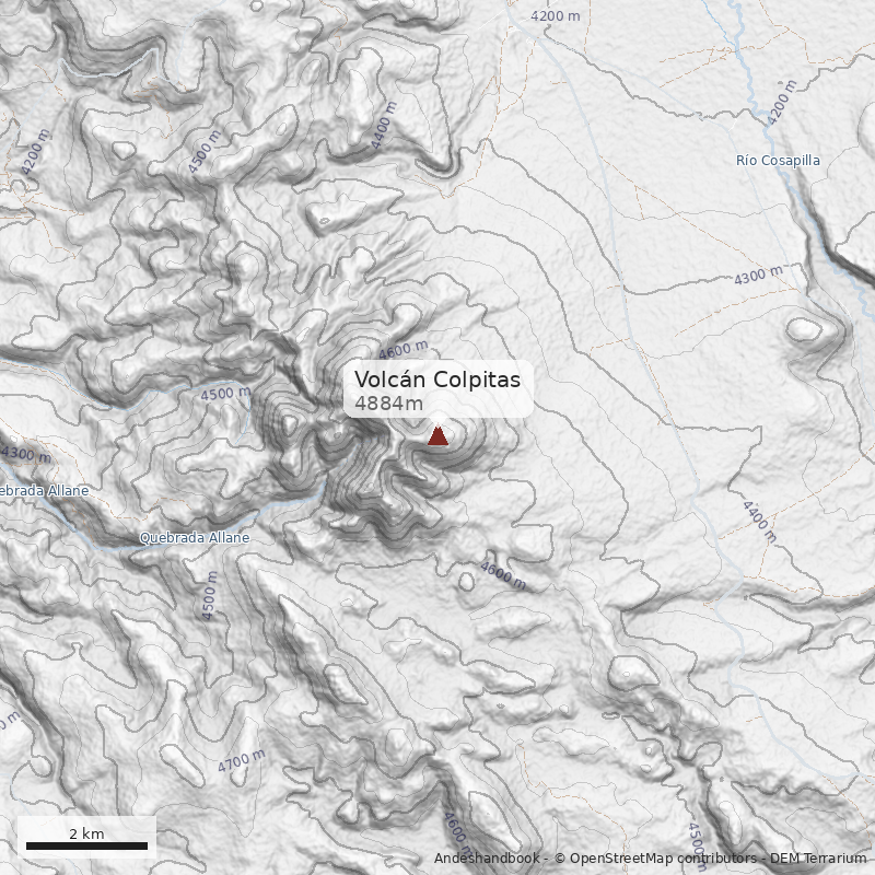 Mapa Volcán Colpitas