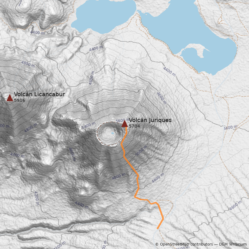 Mapa Volcán Juriques
