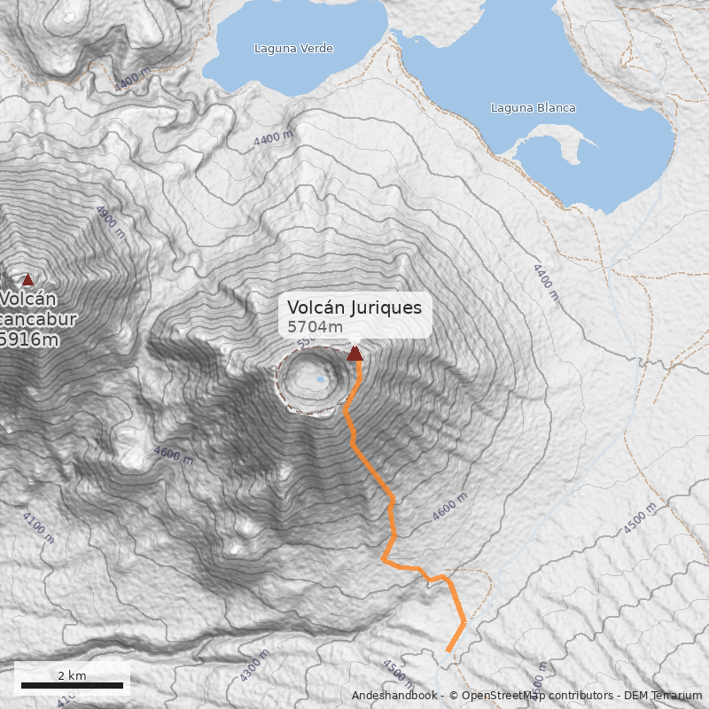 Mapa Volcán Juriques