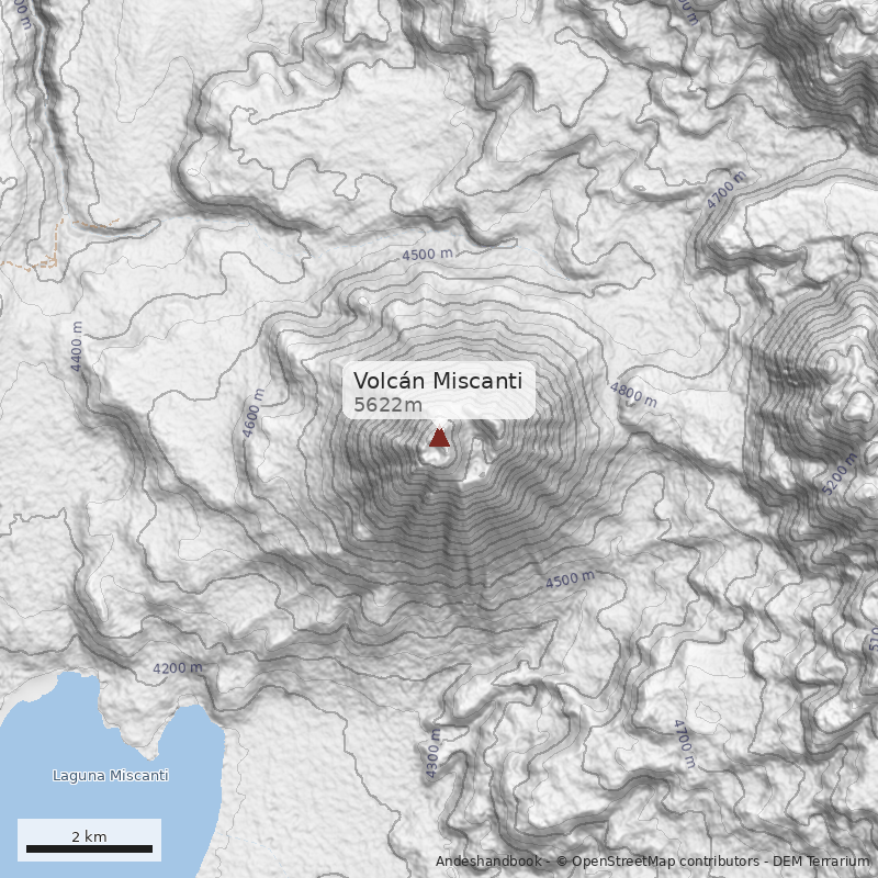 Mapa Volcán Miscanti