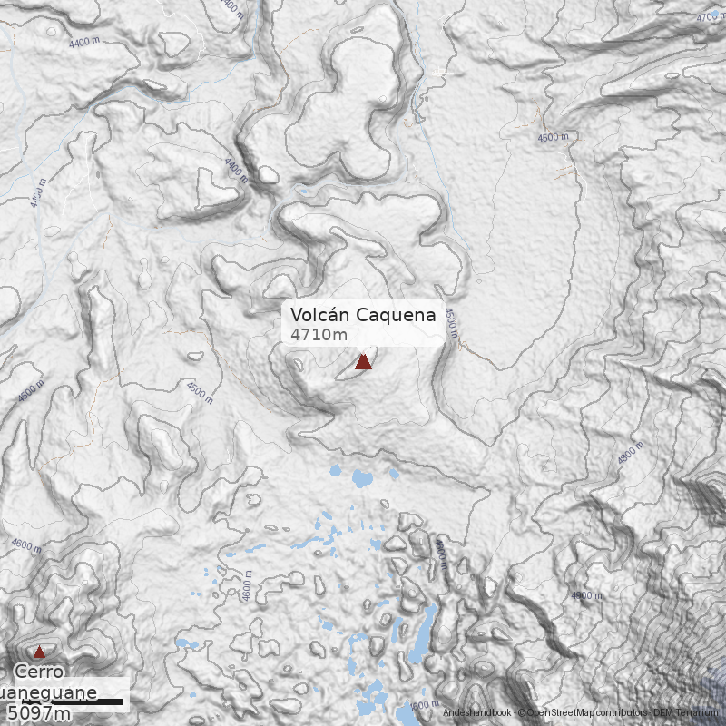 Mapa Volcán Caquena