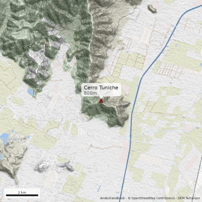 Mapa Cerro Tuniche