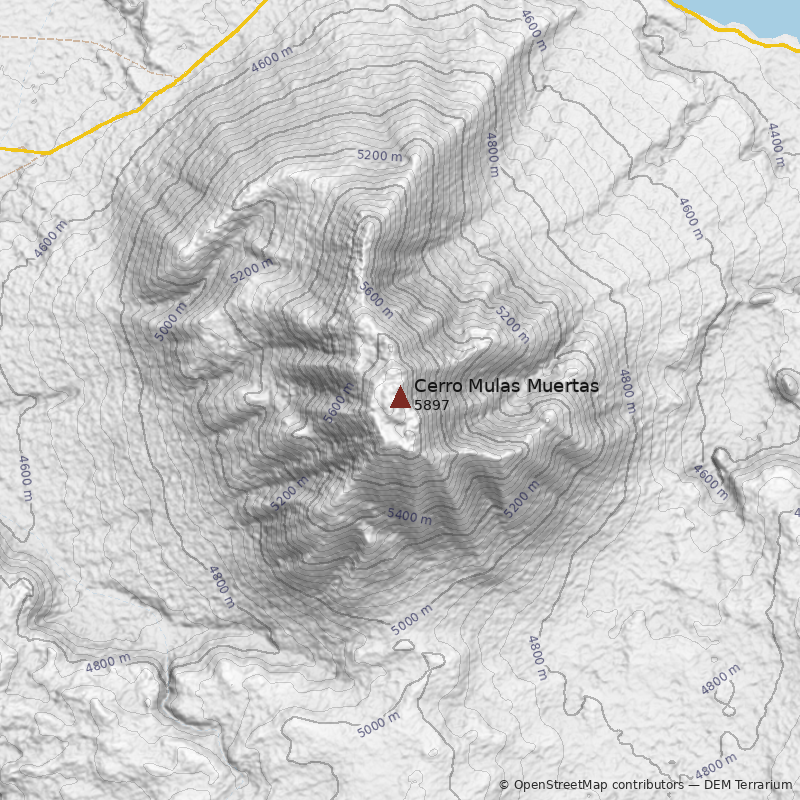 Mapa Cerro Mulas Muertas