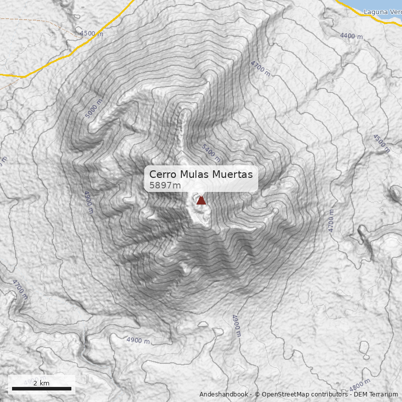 Mapa Cerro Mulas Muertas