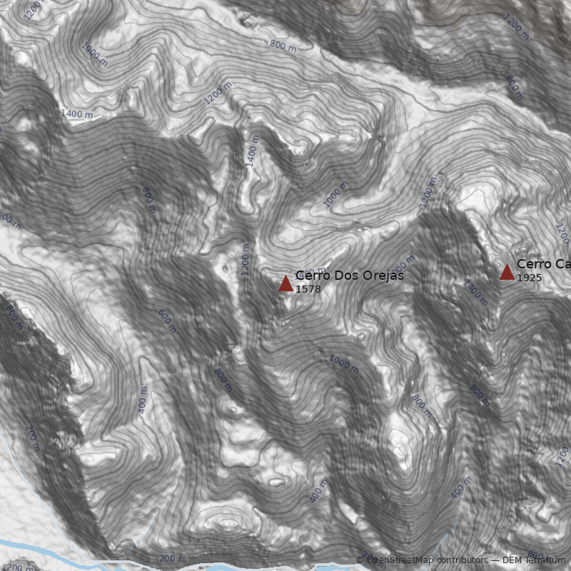 Mapa Cerro Dos Orejas