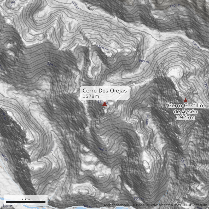 Mapa Cerro Dos Orejas