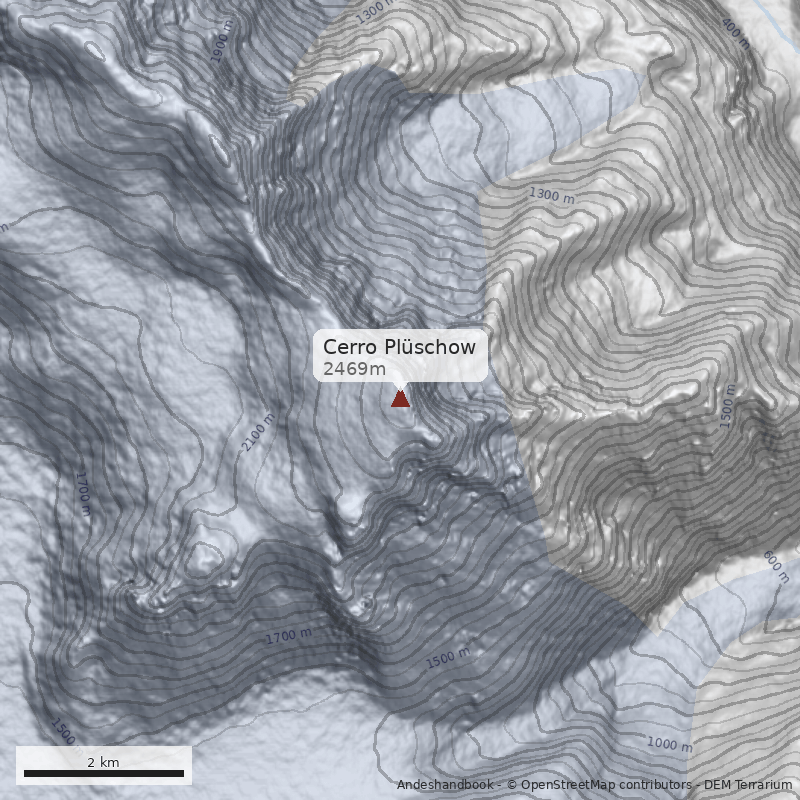 Mapa Cerro Plüschow