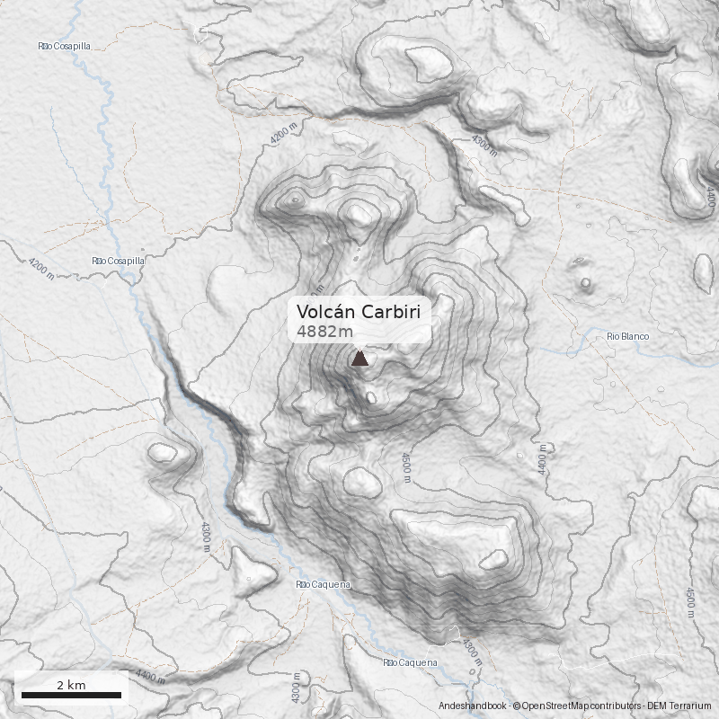 Mapa Volcán Carbiri