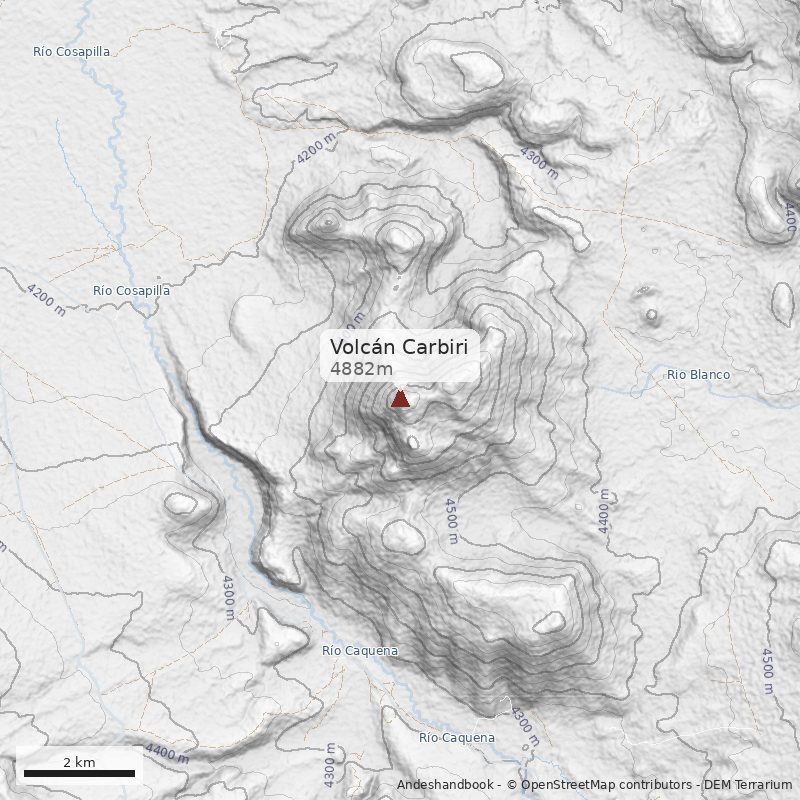 Mapa Volcán Carbiri