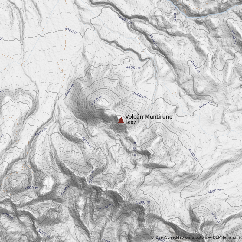 Mapa Volcán Muntirune