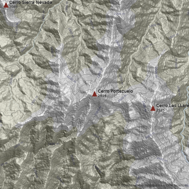 Mapa Cerro Portezuelo