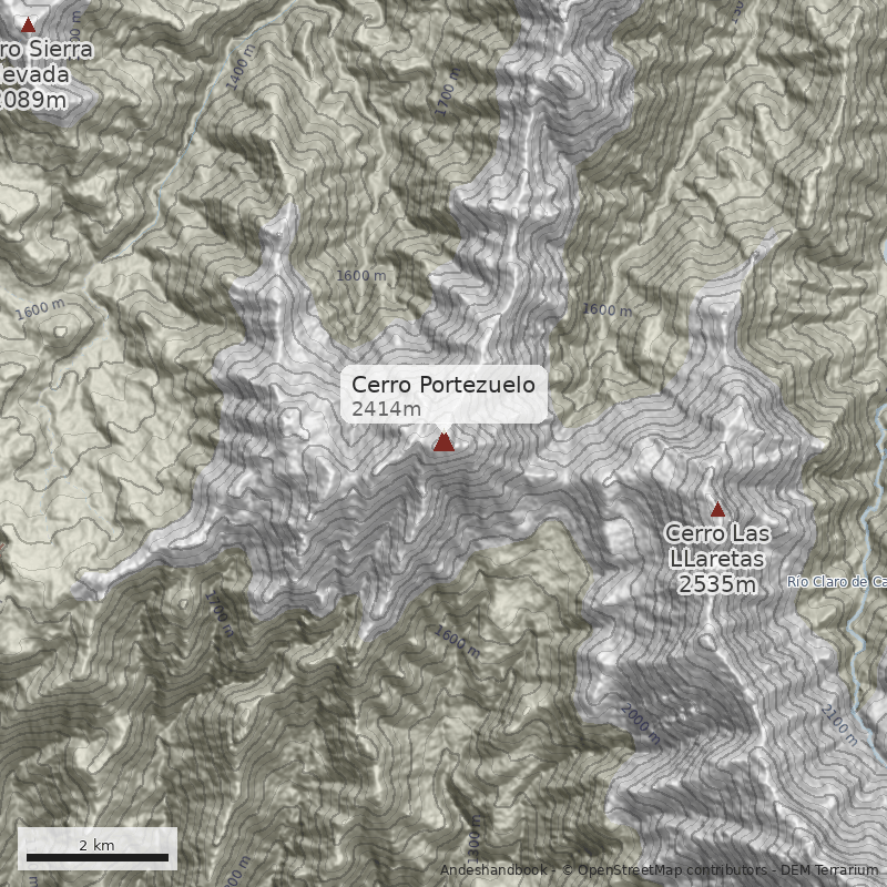 Mapa Cerro Portezuelo