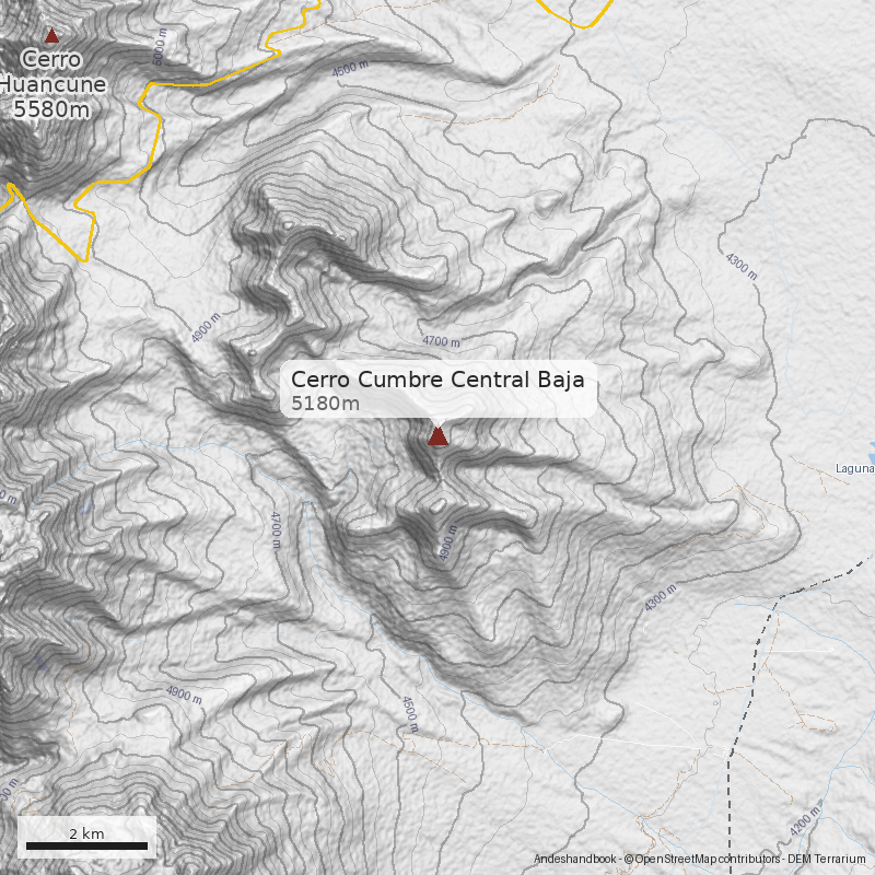 Mapa Cerro Cumbre Central Baja