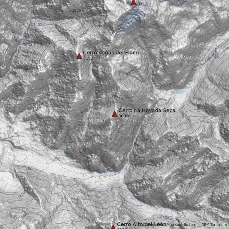 Mapa Cerro La Hovada Seca