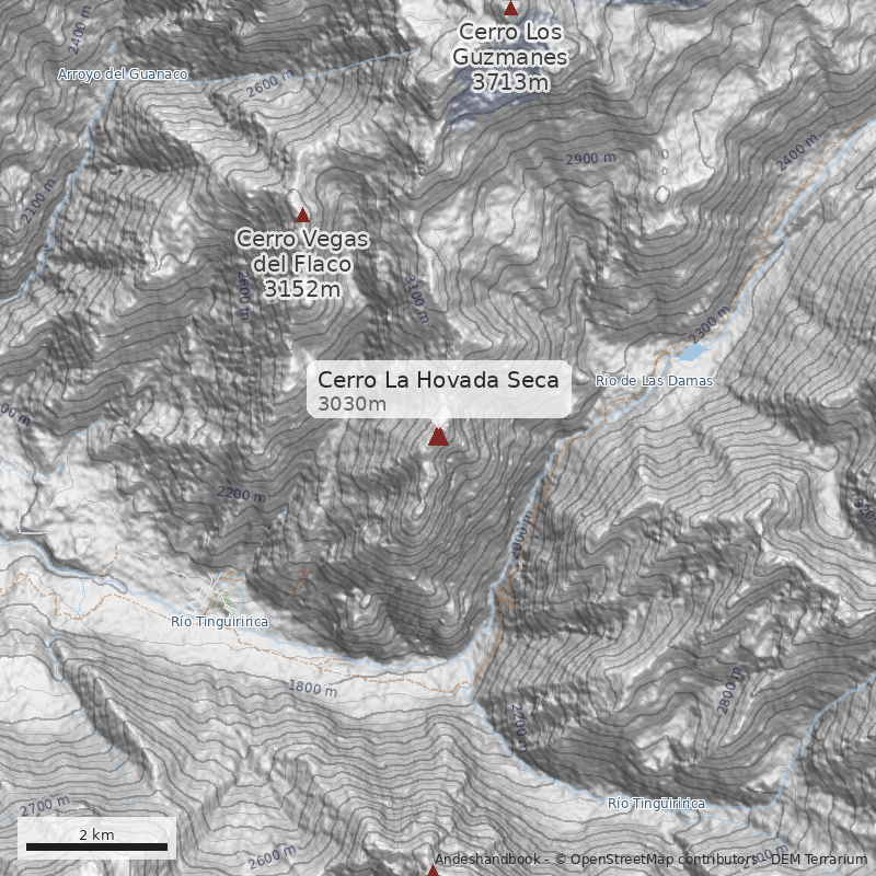 Mapa Cerro La Hovada Seca