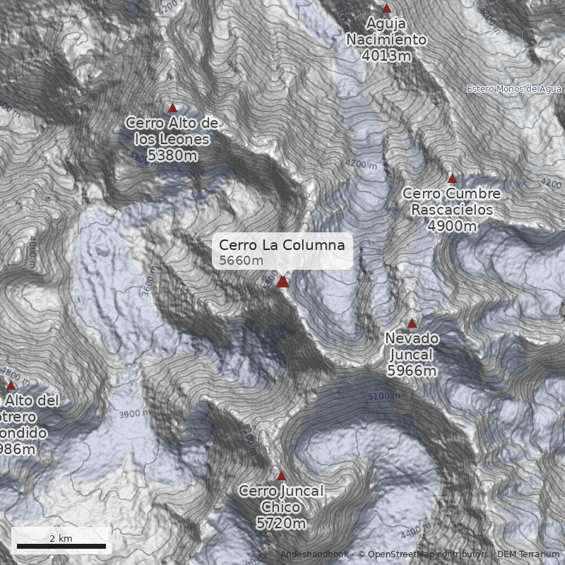 Mapa Cerro La Columna