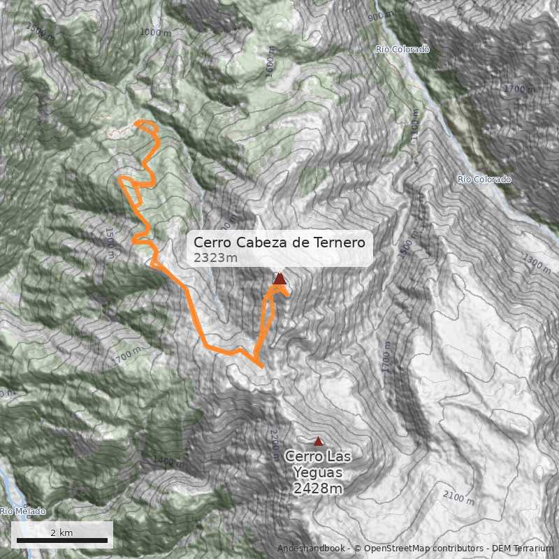 Mapa Cerro Cabeza de Ternero