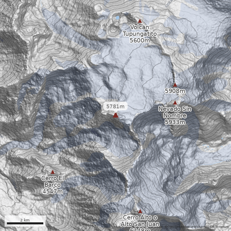 Mapa Cerro Innominado 5781