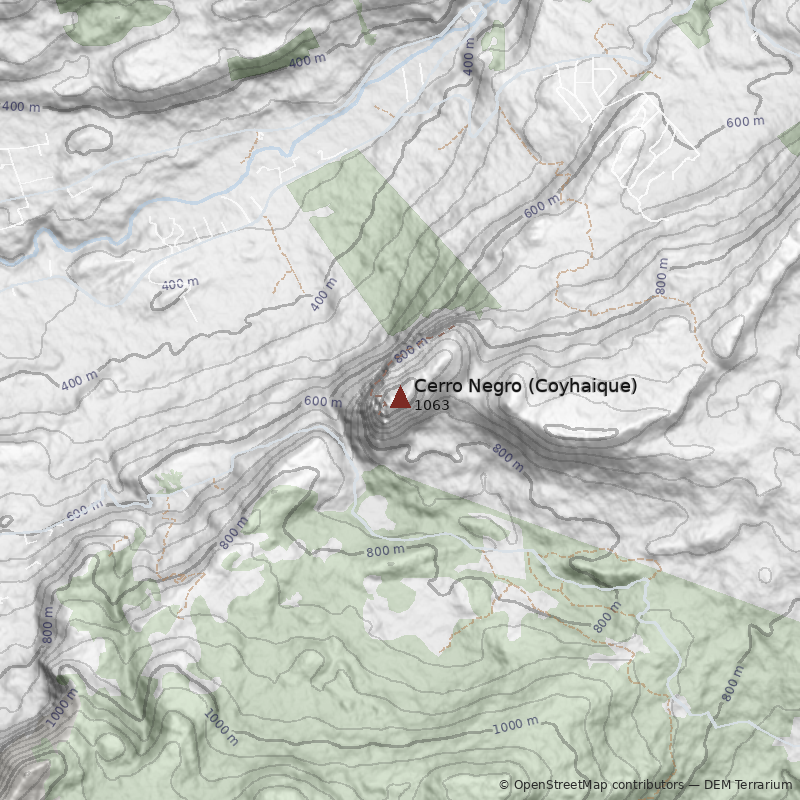 Mapa Cerro Negro (Coyhaique)