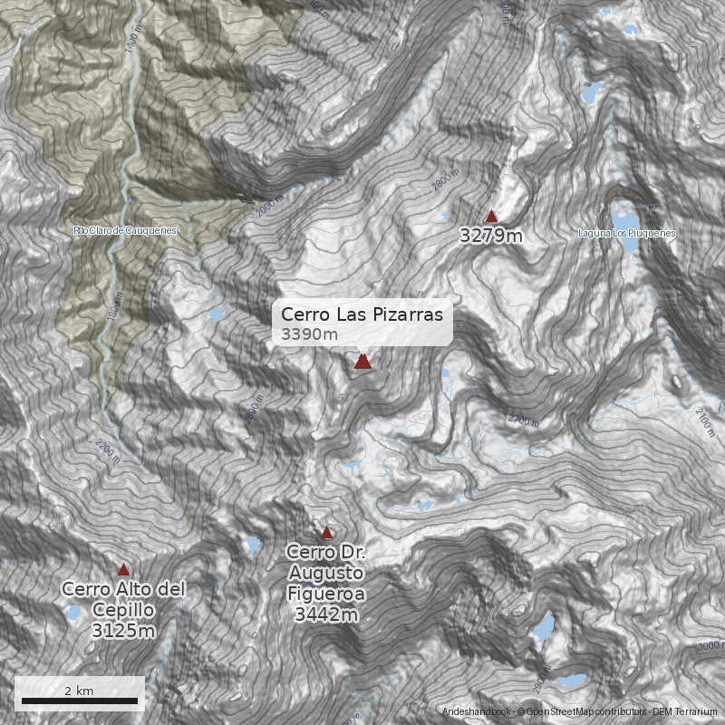 Mapa Cerro Las Pizarras
