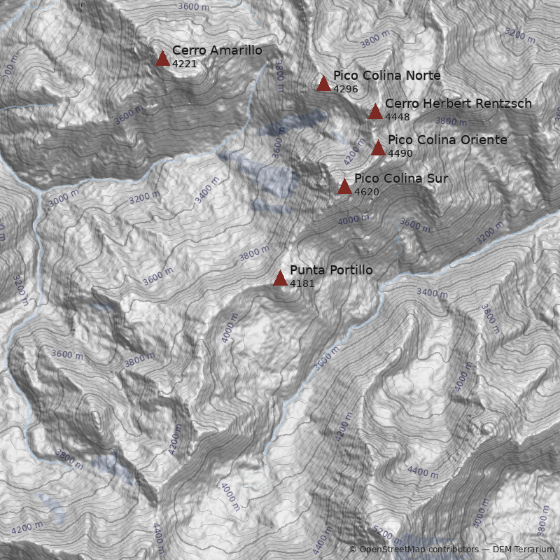 Mapa Normal desde Paso Colina