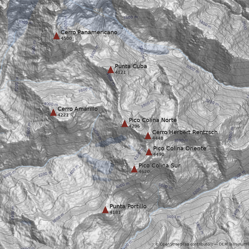 Mapa Pico Colina Norte