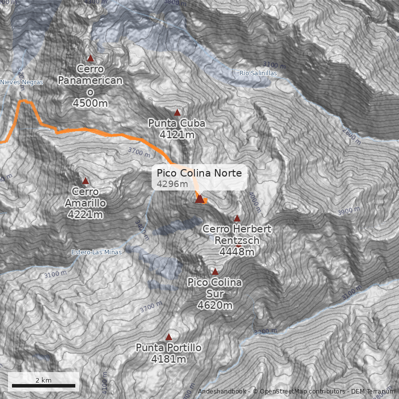 Mapa Pico Colina Norte