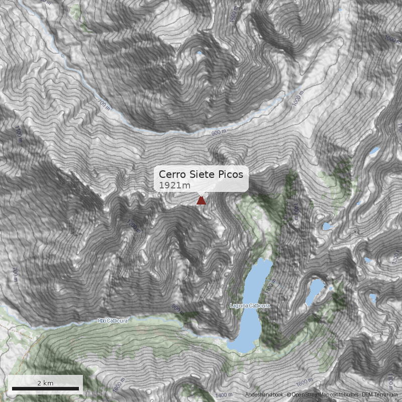 Mapa Cerro Siete Picos