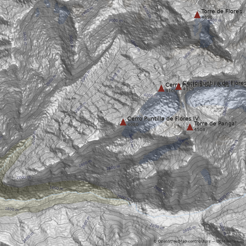 Mapa Cerro Puntilla de Flores IV