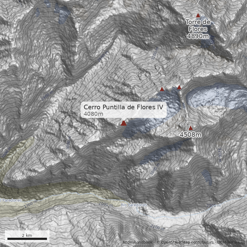 Mapa Cerro Puntilla de Flores IV