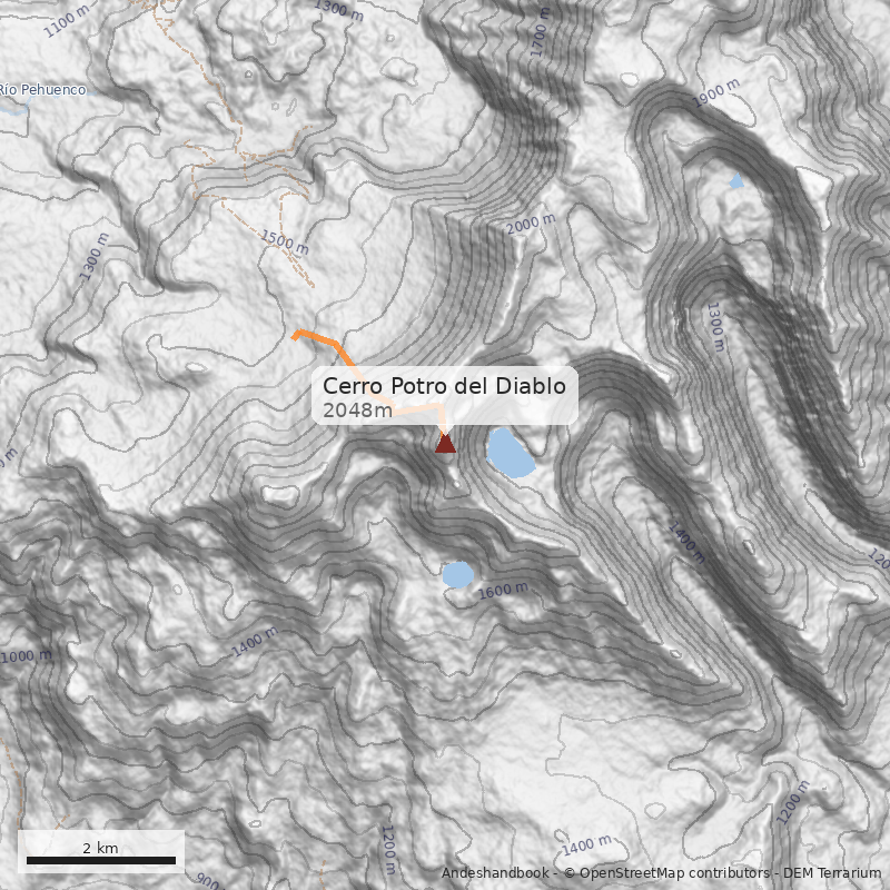Mapa Cerro Potro del Diablo