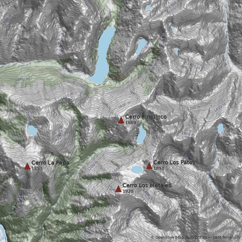 Mapa Cerro Pirquinco