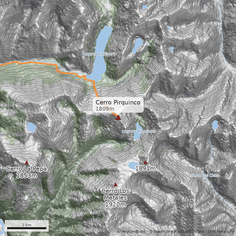 Mapa Cerro Pirquinco