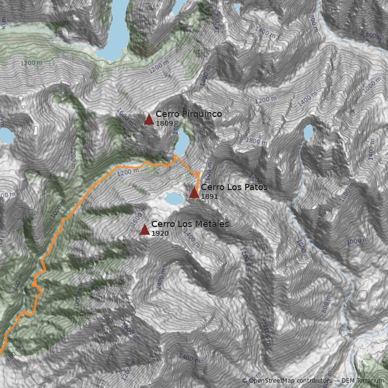 Mapa Cerro Los Patos