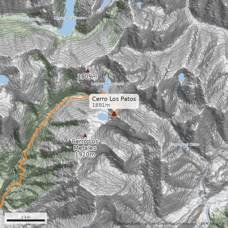 Mapa Cerro Los Patos