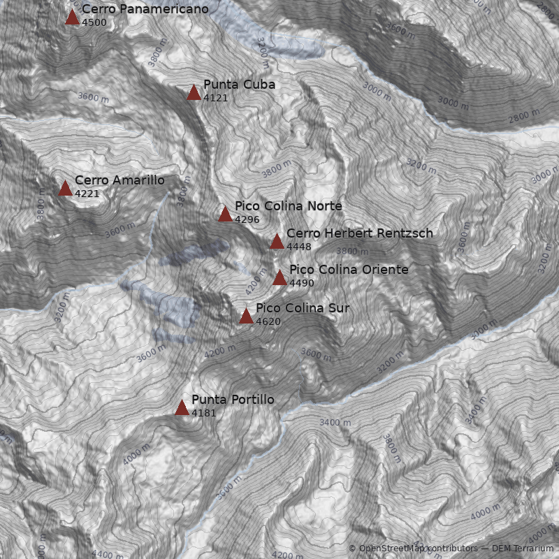 Mapa Pico Colina Oriente
