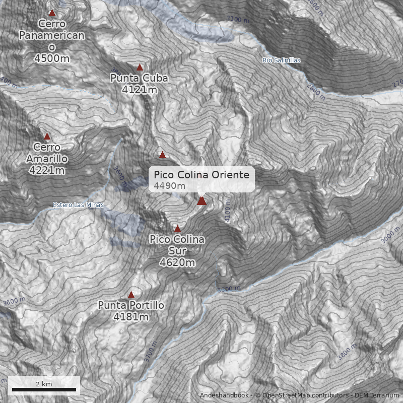Mapa Pico Colina Oriente