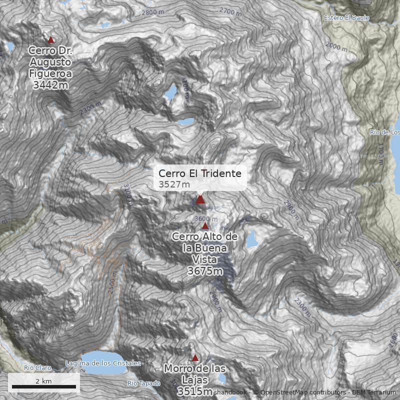 Mapa Cerro El Tridente