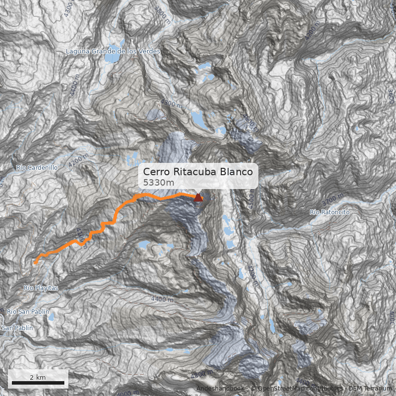 Mapa Cerro Ritacuba Blanco 