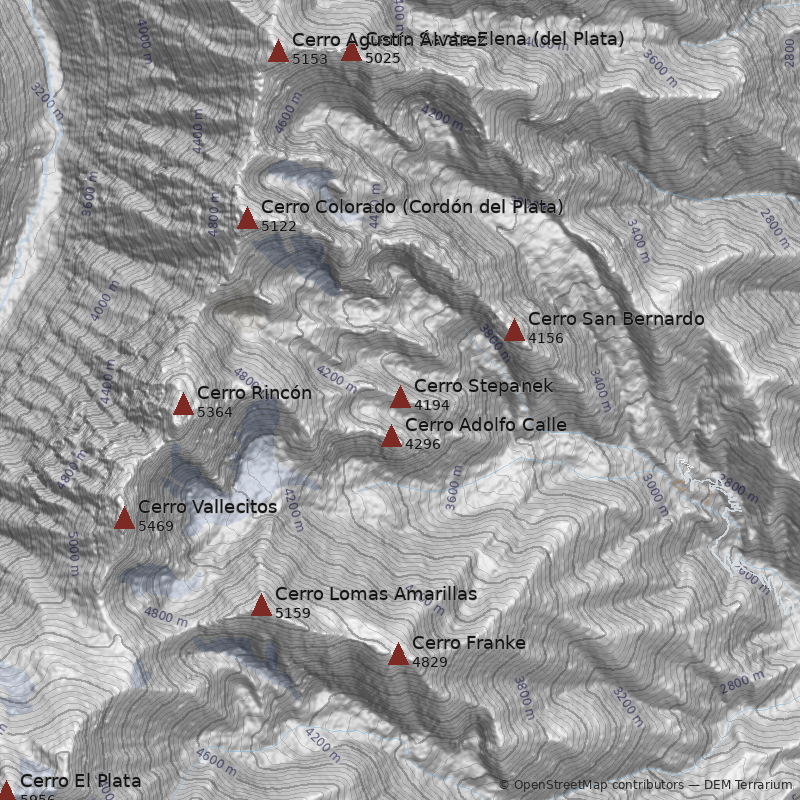 Mapa Cerro Stepanek
