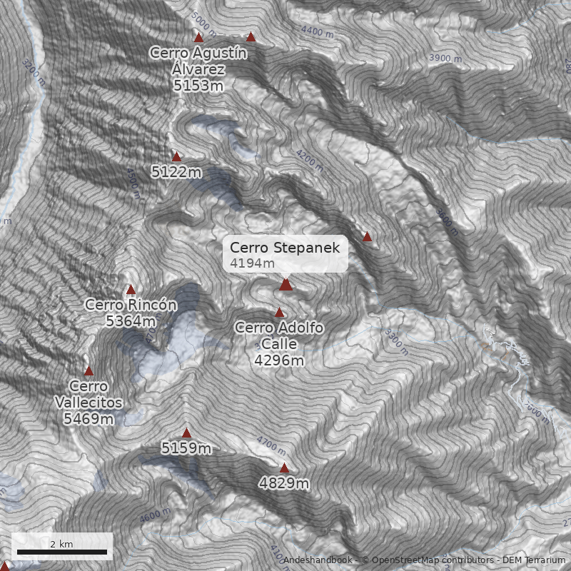 Mapa Cerro Stepanek