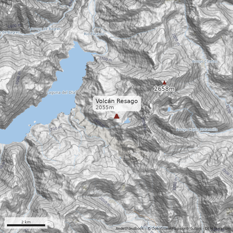 Mapa Volcán Resago