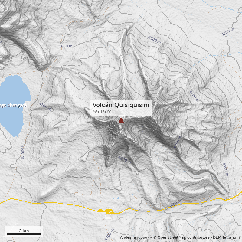 Mapa Volcán Quisiquisini